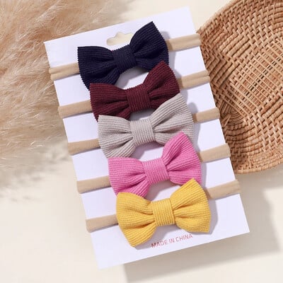 5/6 db lányok egyszínű, csípős fejpánt csecsemőknek Grograin szalagos fejfedők hajpántok csecsemők hajkiegészítők nagykereskedelme