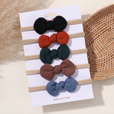 5/6 db lányok egyszínű, csípős fejpánt csecsemőknek Grograin szalagos fejfedők hajpántok csecsemők hajkiegészítők nagykereskedelme