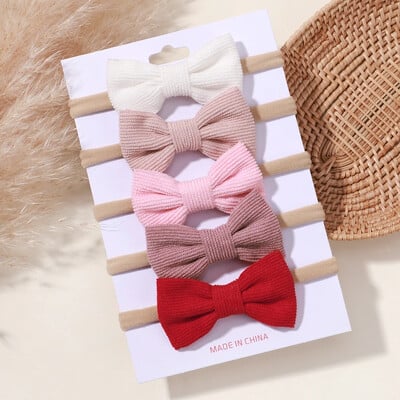 5/6 db lányok egyszínű, csípős fejpánt csecsemőknek Grograin szalagos fejfedők hajpántok csecsemők hajkiegészítők nagykereskedelme