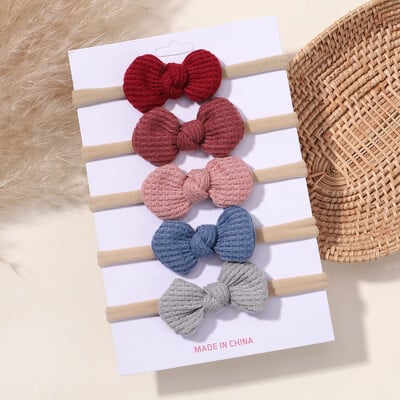 5/6 db lányok egyszínű, csípős fejpánt csecsemőknek Grograin szalagos fejfedők hajpántok csecsemők hajkiegészítők nagykereskedelme