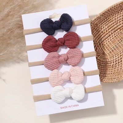 5/6 db lányok egyszínű, csípős fejpánt csecsemőknek Grograin szalagos fejfedők hajpántok csecsemők hajkiegészítők nagykereskedelme