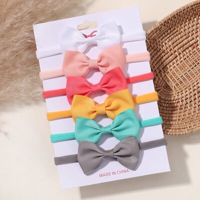 5/6 db lányok egyszínű, csípős fejpánt csecsemőknek Grograin szalagos fejfedők hajpántok csecsemők hajkiegészítők nagykereskedelme