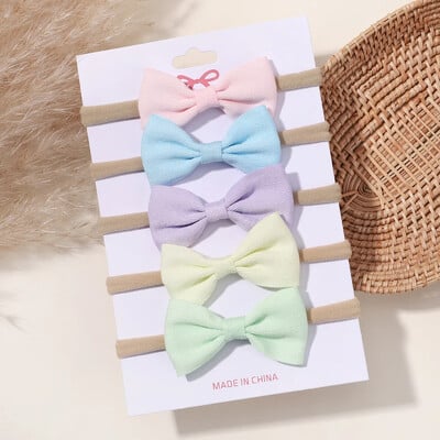 5/6 db lányok egyszínű, csípős fejpánt csecsemőknek Grograin szalagos fejfedők hajpántok csecsemők hajkiegészítők nagykereskedelme