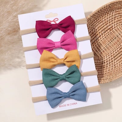 5/6 db lányok egyszínű, csípős fejpánt csecsemőknek Grograin szalagos fejfedők hajpántok csecsemők hajkiegészítők nagykereskedelme