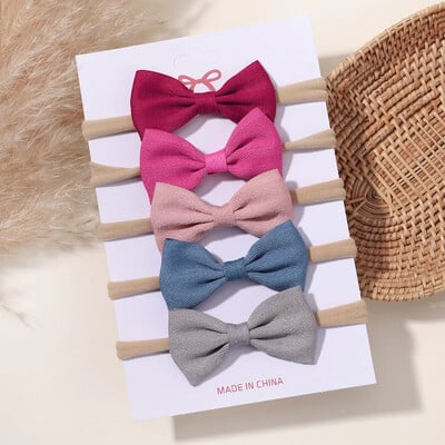 5/6 db lányok egyszínű, csípős fejpánt csecsemőknek Grograin szalagos fejfedők hajpántok csecsemők hajkiegészítők nagykereskedelme