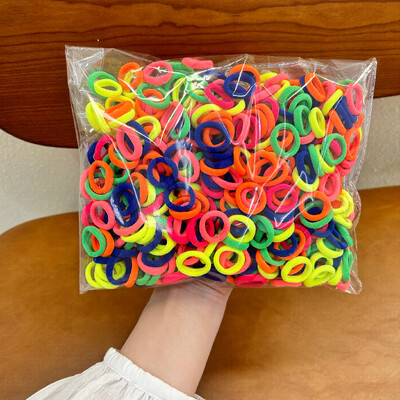 100 darab gyermek hajkiegészítő nagy rugalmassággal Divatos nylon hajkötél egyszerű alap fejpánt és fejpánt