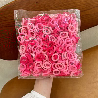 100 darab gyermek hajkiegészítő nagy rugalmassággal Divatos nylon hajkötél egyszerű alap fejpánt és fejpánt