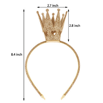 Παιδικά κοριτσάκια Tiara Crown Headbands Γυαλιστερό πάρτι Μαλλιά Στεφάνη γενεθλίων Κορδέλα για το νέο έτος Fairy Party Χριστουγεννιάτικες στολές