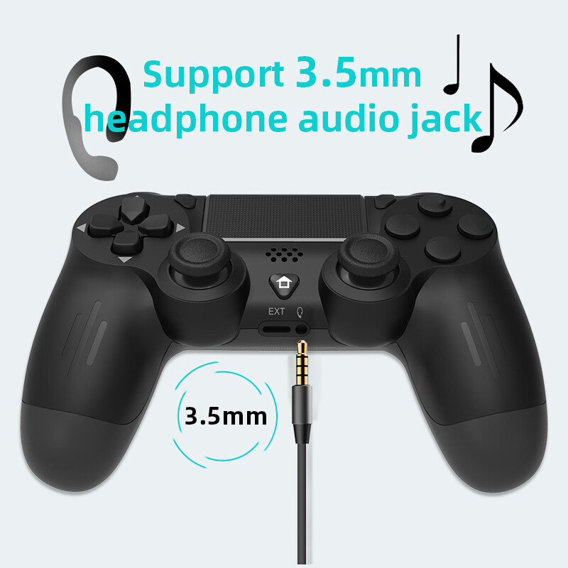 DATA FROG Controler wireless compatibil Bluetooth pentru PS4 Slim Pro PC Vibrație 6 axe Senzor de mișcare Joystick Gaming Gamepad
