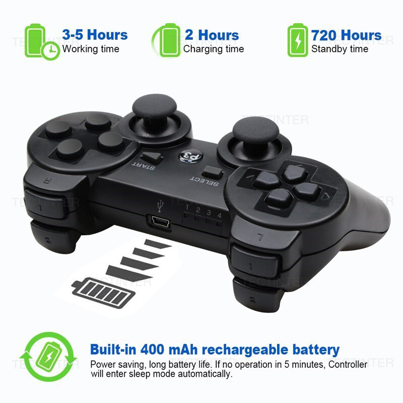 Toetage juhtmeta Bluetoothi mängupulti PlayStation 3 jaoks joystick-kontroller PS3-juhtseadme jaoks tarvikud USB-arvutimängukontroller