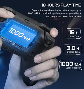 BEBONCOOL Безжичен геймпад за Nintendo Switch/Switch OLED/Switch Lite/Android/ios Wired Connection Pro Controller за PC/Steam