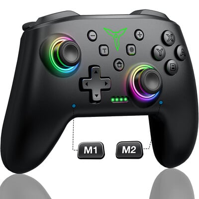 Gamepad wireless BEBONCOOL pentru Nintendo Switch/Switch OLED/Switch Lite/Android/ios Conexiune prin cablu Pro Controller pentru PC/Steam