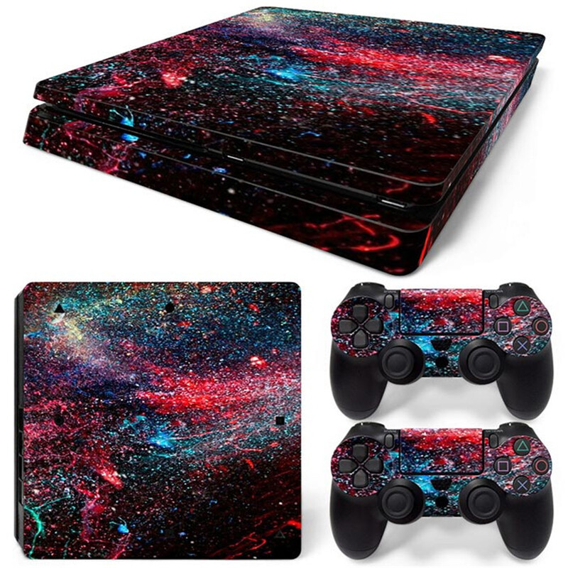 PS4-hez Slim Decal Bőrvédő matrica PS4 Slim konzol- és vezérlőmatricákhoz, vinyl