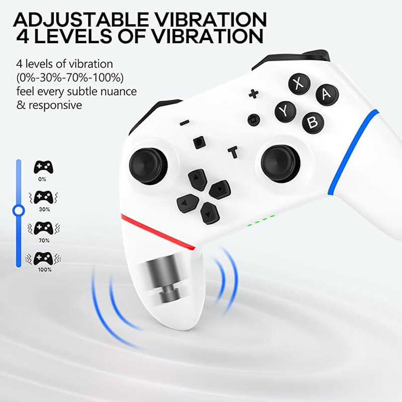 Vezeték nélküli Bluetooth-kompatibilis vezérlő NS/NS Lite/NS Oled konzolos játékvezérlőhöz Android PC Joystick 6 tengelyes vezérlőhöz