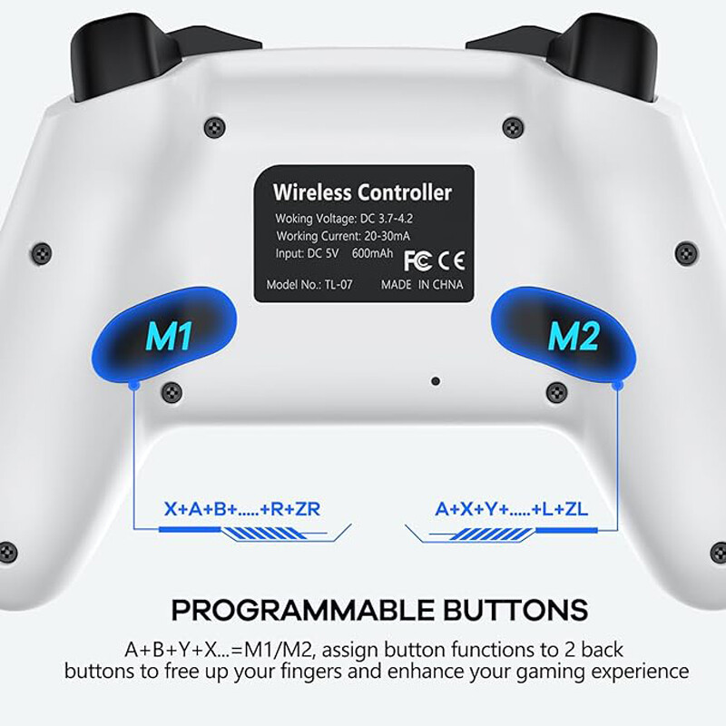 Vezeték nélküli Bluetooth-kompatibilis vezérlő NS/NS Lite/NS Oled konzolos játékvezérlőhöz Android PC Joystick 6 tengelyes vezérlőhöz