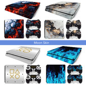 Skin Wrap for PS4 Slim Protective Vinyl Decal for PS4 Slim Game Accessories Sticker cover for PS4 Slim Controller