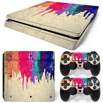 Skin Wrap за PS4 Slim Защитен винилов декал за PS4 Slim Аксесоари за игри Стикер Капак за PS4 Slim контролер