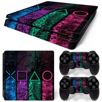 Skin Wrap за PS4 Slim Защитен винилов декал за PS4 Slim Аксесоари за игри Стикер Капак за PS4 Slim контролер