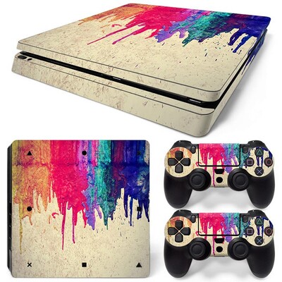 Skin Wrap for PS4 Slim Protective Vinyl Decal for PS4 Slim Game Accessories Sticker cover for PS4 Slim Controller