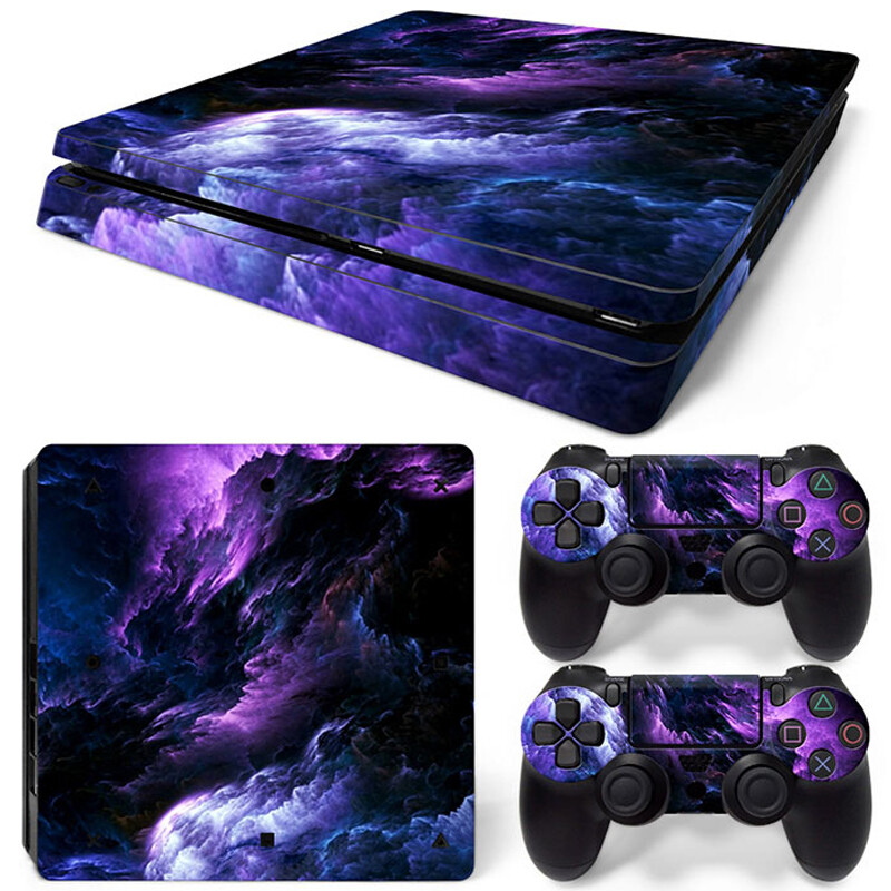 Skin Wrap for PS4 Slim Protective Vinyl Decal for PS4 Slim Game Accessories Sticker cover for PS4 Slim Controller