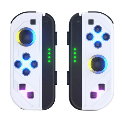 Joypad pre Nintendo Switch/Led Lite Joystick Bezdrôtový RGB gamepad s úchopom, podpora funkcie prebudenia a turba, 6 osí