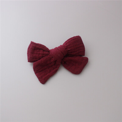 1PC muselină bumbac leopard imprimare florală agrafe de păr cu fundătură pentru fetițe Agrafe de păr pentru copii accesorii de păr