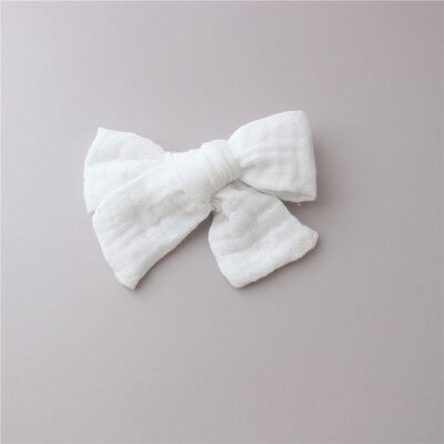 1PC muselină bumbac leopard imprimare florală agrafe de păr cu fundătură pentru fetițe Agrafe de păr pentru copii accesorii de păr