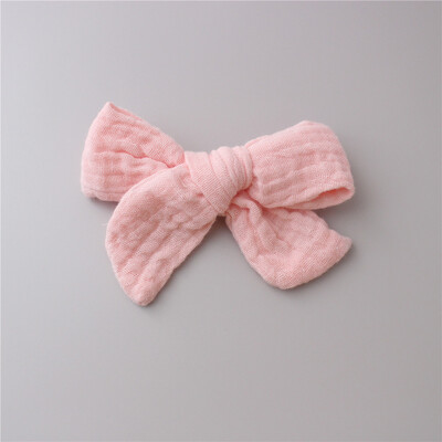 1PC muselină bumbac leopard imprimare florală agrafe de păr cu fundătură pentru fetițe Agrafe de păr pentru copii accesorii de păr