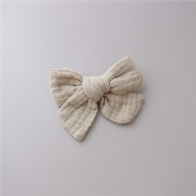 1PC muselină bumbac leopard imprimare florală agrafe de păr cu fundătură pentru fetițe Agrafe de păr pentru copii accesorii de păr