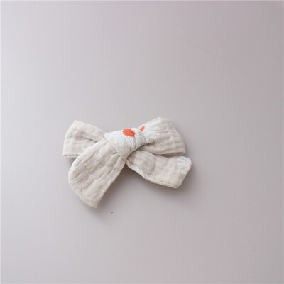 1PC muselină bumbac leopard imprimare florală agrafe de păr cu fundătură pentru fetițe Agrafe de păr pentru copii accesorii de păr