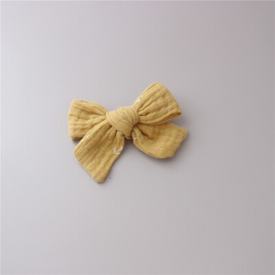 1PC muselină bumbac leopard imprimare florală agrafe de păr cu fundătură pentru fetițe Agrafe de păr pentru copii accesorii de păr