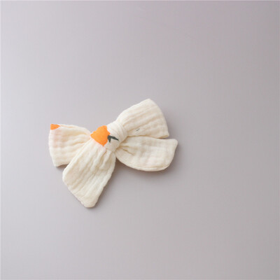 1PC muselină bumbac leopard imprimare florală agrafe de păr cu fundătură pentru fetițe Agrafe de păr pentru copii accesorii de păr