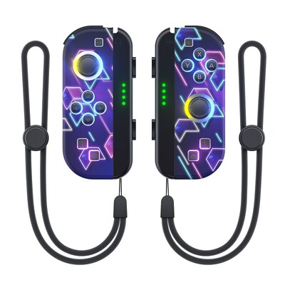 Funguje perfektne pre Nintendo Switch/OLED/Lite pre Joy-Con BT ovládač s turbo vibráciou, farebným vzorom, herné príslušenstvo