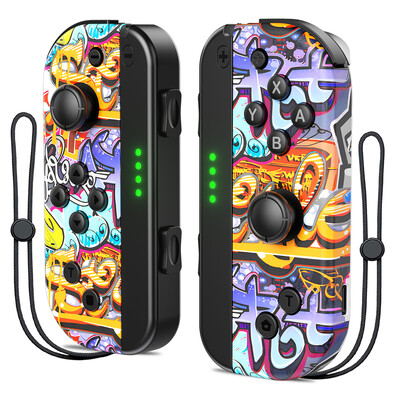 Funguje perfektne pre Nintendo Switch/OLED/Lite pre Joy-Con BT ovládač s turbo vibráciou, farebným vzorom, herné príslušenstvo