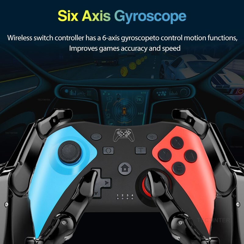 Vezeték nélküli kontrollerrel kompatibilis Nintendo Switch támogatás Bluetooth Gamepad Switch Oled/Switch Lite/Android Phone PC Joystick számára