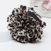 Szövet virágos hajkapcsok lányoknak Leopárd haj karmok Hajcsat Barrette műanyag hajbilincsek Hajkiegészítők