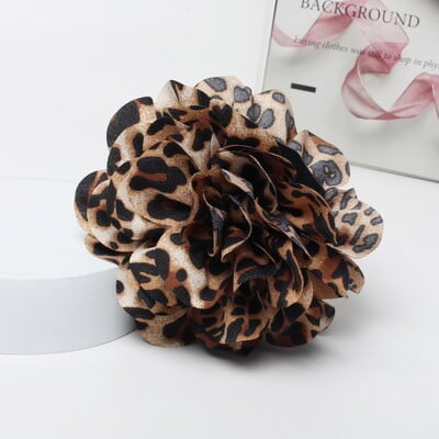 Szövet virágos hajkapcsok lányoknak Leopárd haj karmok Hajcsat Barrette műanyag hajbilincsek Hajkiegészítők