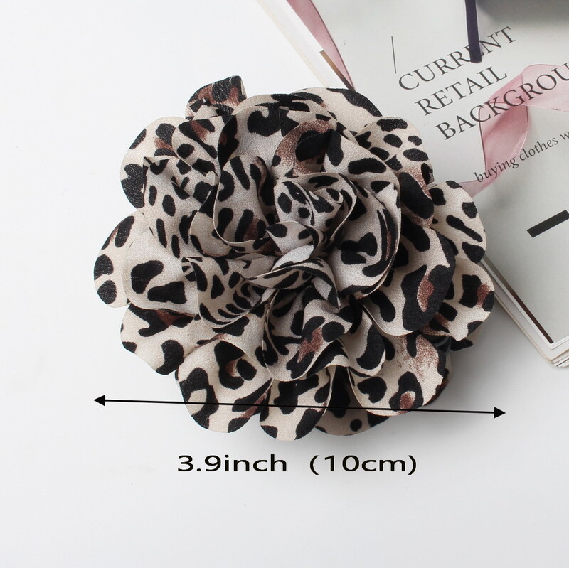 Szövet virágos hajkapcsok lányoknak Leopárd haj karmok Hajcsat Barrette műanyag hajbilincsek Hajkiegészítők