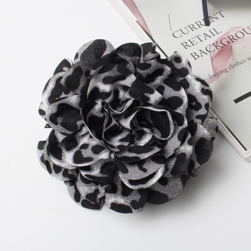 Szövet virágos hajkapcsok lányoknak Leopárd haj karmok Hajcsat Barrette műanyag hajbilincsek Hajkiegészítők