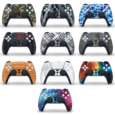 Terepszínű bőr matrica Sony PS5 vezérlőhöz Joypad Protector karcálló matrica fedlap Gamepad joystick játéktartozékok