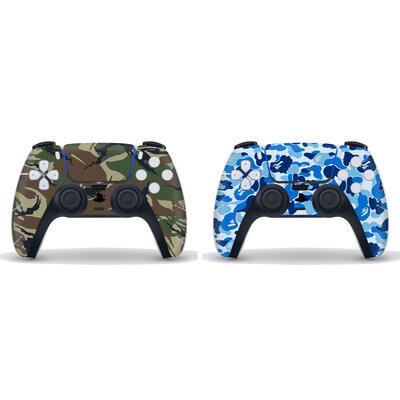 Autocolant cu piele de camuflaj pentru controlerul Sony PS5 Protector Joypad Protector Decal anti-zgârieturi Capac Gamepad Joystick Accesorii pentru jocuri