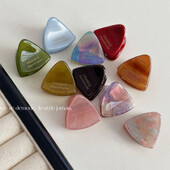 New Woman Mini Solid Drăguț Triunghi Mic Acetat Barette La modă Versatile Gheare de păr Accesorii pentru păr pentru fete Ornamente pentru mâner de păr