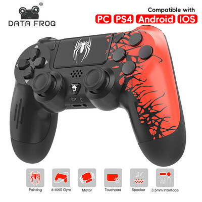 DATA FROG Wireless Game Controllers Συμβατό με Bluetooth Spide Gamepad για PS4 Gamepad Slim/Pro Παιχνίδι κονσόλας για Joystick PC