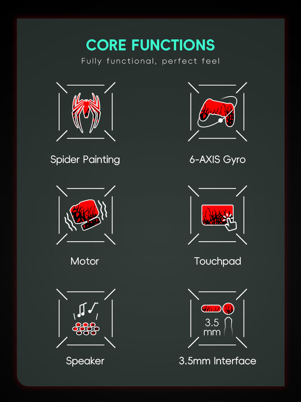 DATA FROG vezeték nélküli játékvezérlők Bluetooth-kompatibilis Spide Gamepad PS4 Gamepadhoz Slim/Pro konzolos játék Joystick PC-hez