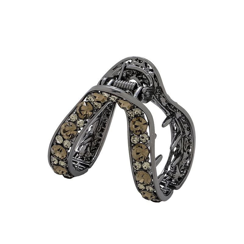 Noua clemă de păr mini cu stras pentru femei, mic, la modă, anti-cădere, metal, coadă de cal înaltă, gheare de păr, accesorii de păr