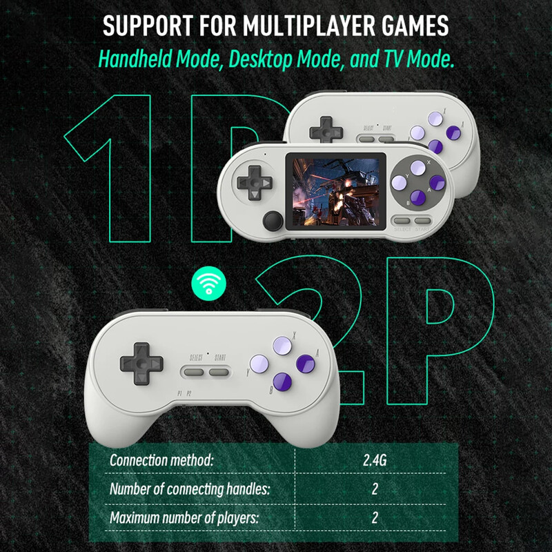 1/2 KOM 2.4G bežični kontroler za igre za DATA FROG SF2000 3.5” retro ručnu igraću konzolu bežični gamepad dodaci za igranje