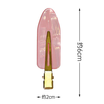 2/4 τμχ Απλό Sakura ροζ χωρίς ραφή κλιπ μαλλιών Γυναικείο σεντόνι Acetate No Bend Bangs Clip Duckbill Clip φουρκέτες Εργαλείο styling μαλλιών