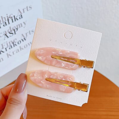 2/4 buc. Agrafă de păr simplu, roz Sakura, fără sudură, foaie de acetat pentru femei, fără breton, agrafă pentru picior de rață, agrafă, instrument de coafat păr