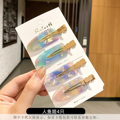 2/4 buc. Agrafă de păr simplu, roz Sakura, fără sudură, foaie de acetat pentru femei, fără breton, agrafă pentru picior de rață, agrafă, instrument de coafat păr