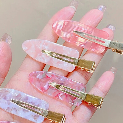 2/4 buc. Agrafă de păr simplu, roz Sakura, fără sudură, foaie de acetat pentru femei, fără breton, agrafă pentru picior de rață, agrafă, instrument de coafat păr